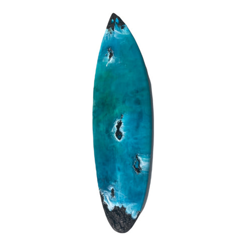 Wonder Isle mix media surfboard