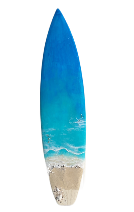 a day at the beach epoxy resin surfboard