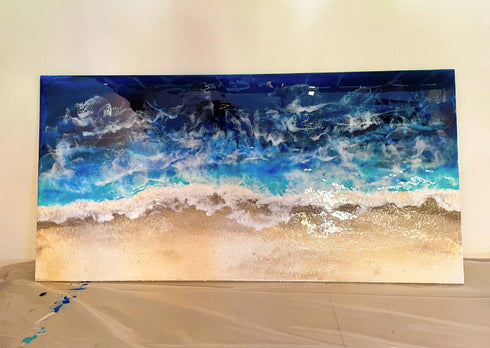 The sound of the ocean epoxy painting