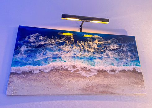 The sound of the ocean epoxy painting