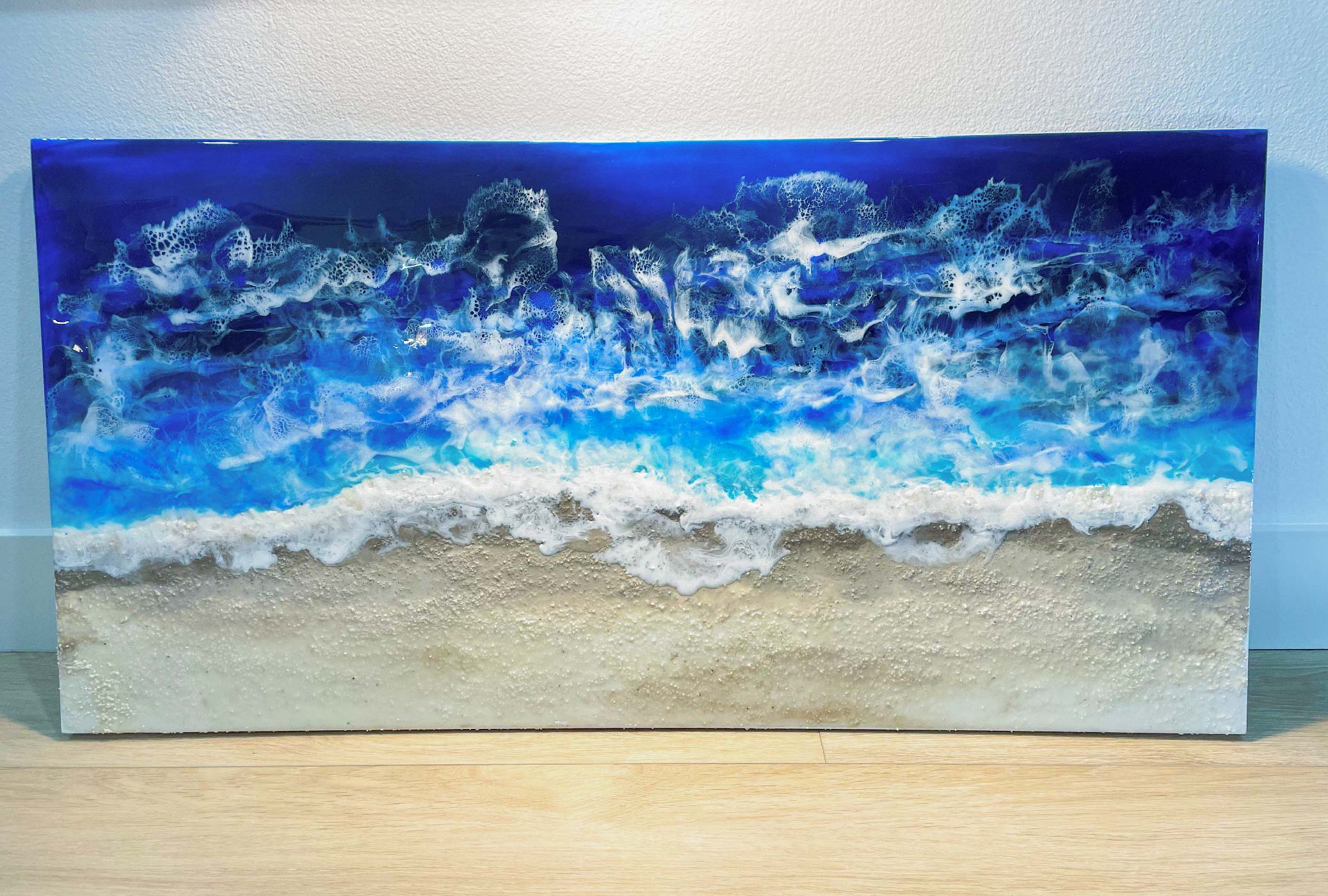 The sound of the ocean epoxy painting