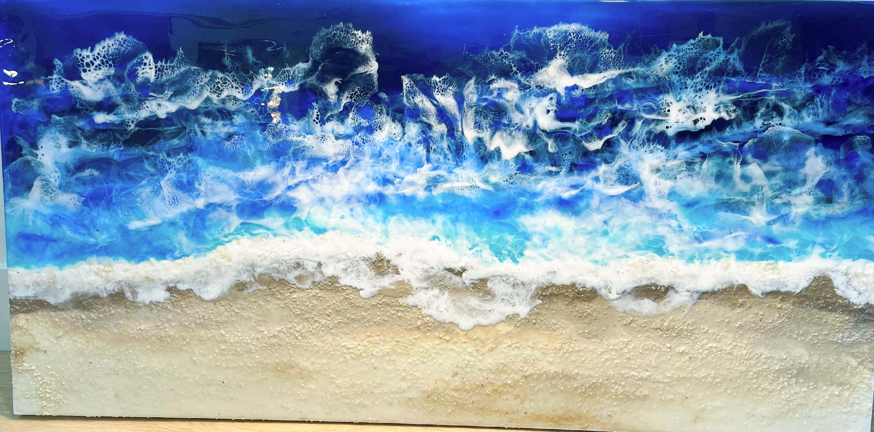 The sound of the ocean epoxy painting