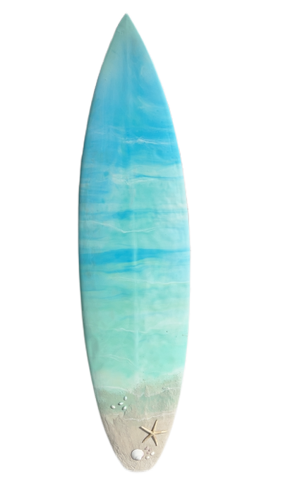 coastal epoxy resin surfboard
