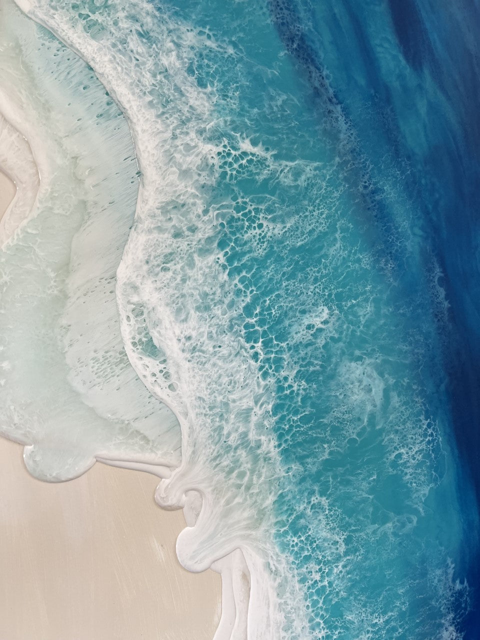 Tour you senses  epoxy resin coastal beach painting