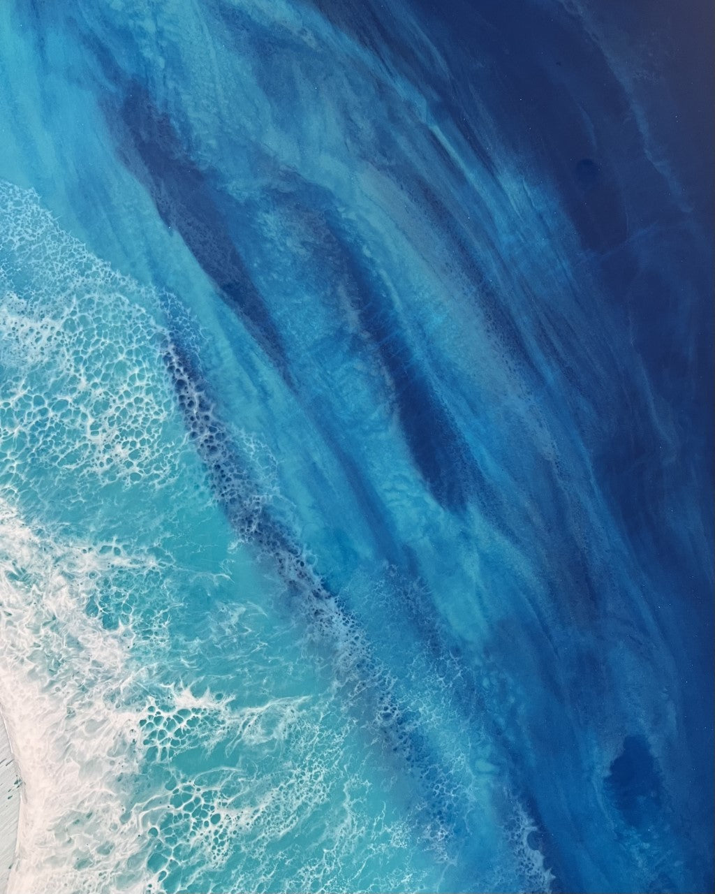 Tour you senses  epoxy resin coastal beach painting