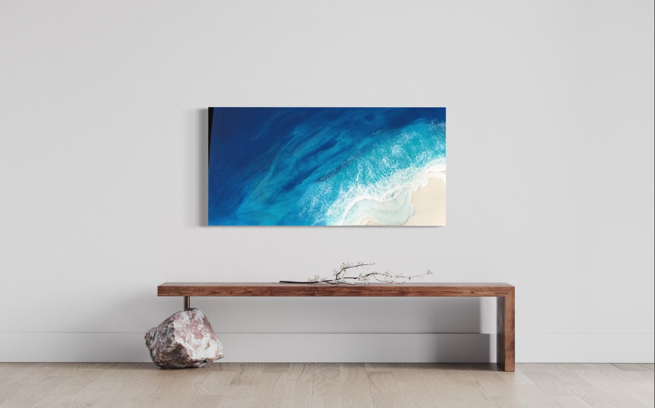 Tour you senses  epoxy resin coastal beach painting