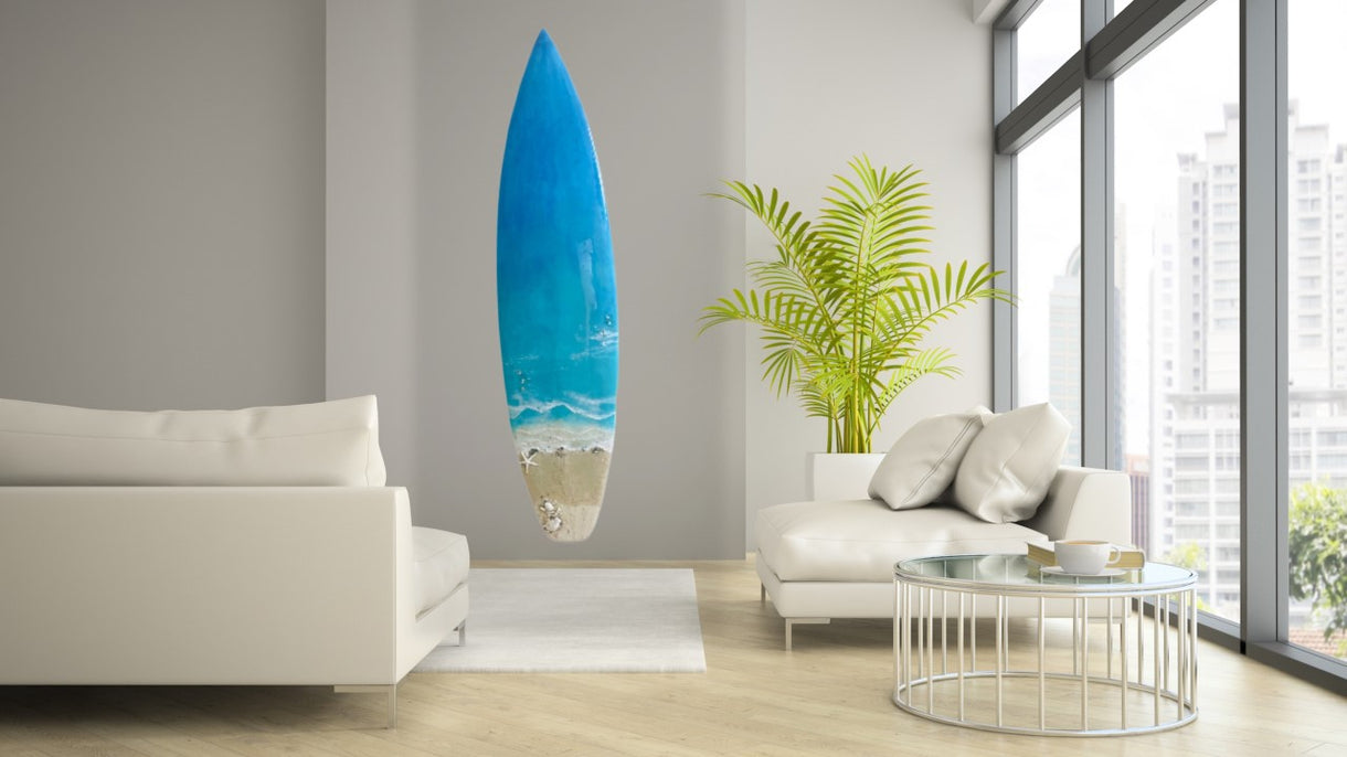 a day at the beach epoxy resin surfboard